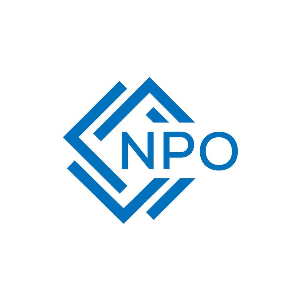 npo carta logotipo Projeto em branco fundo. npo criativo círculo carta logotipo conceito. npo carta Projeto. vetor