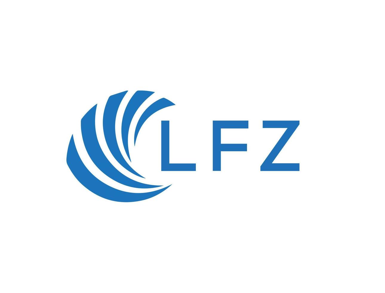 lfz abstrato o negócio crescimento logotipo Projeto em branco fundo. lfz criativo iniciais carta logotipo conceito. vetor