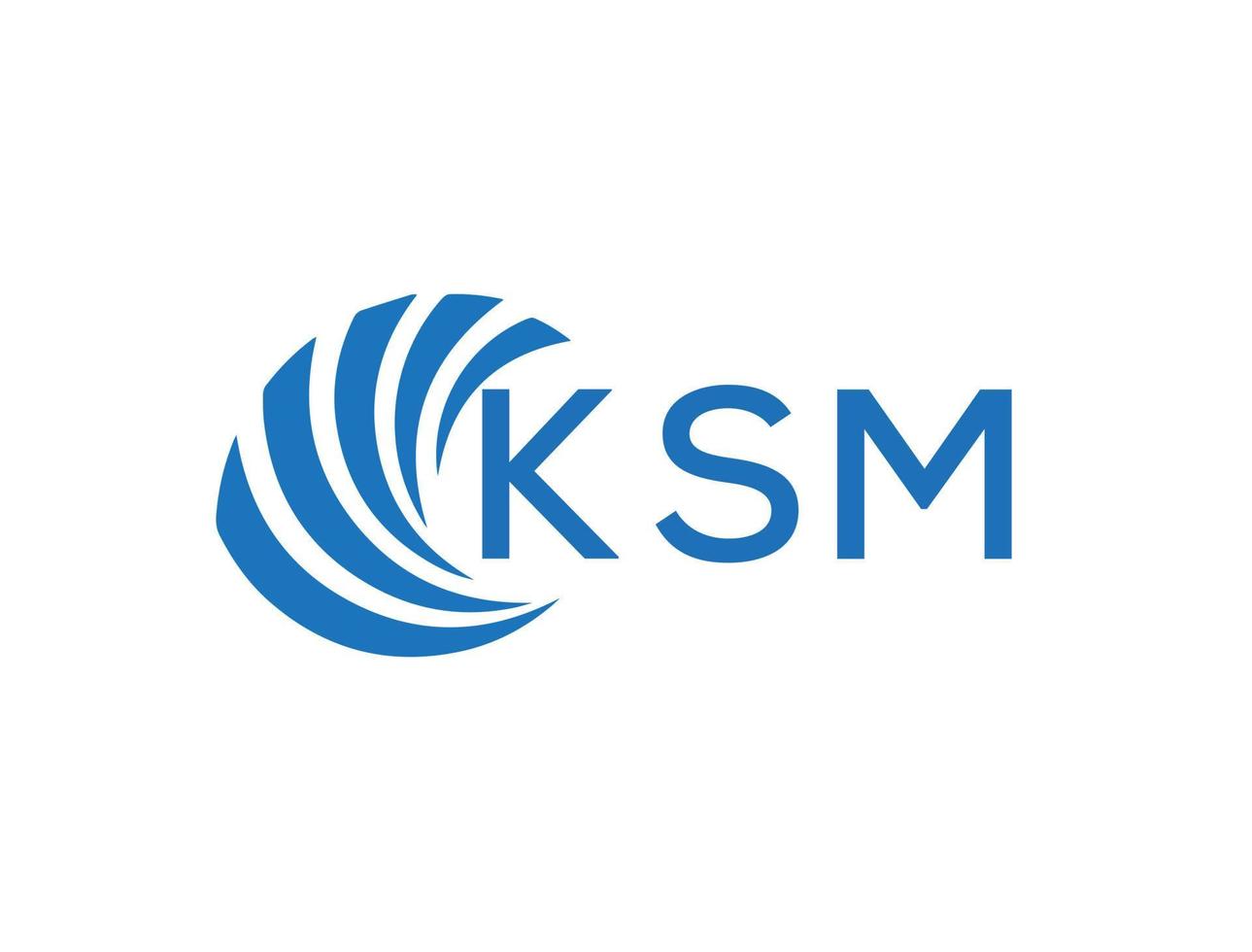 ksm abstrato o negócio crescimento logotipo Projeto em branco fundo. ksm criativo iniciais carta logotipo conceito. vetor