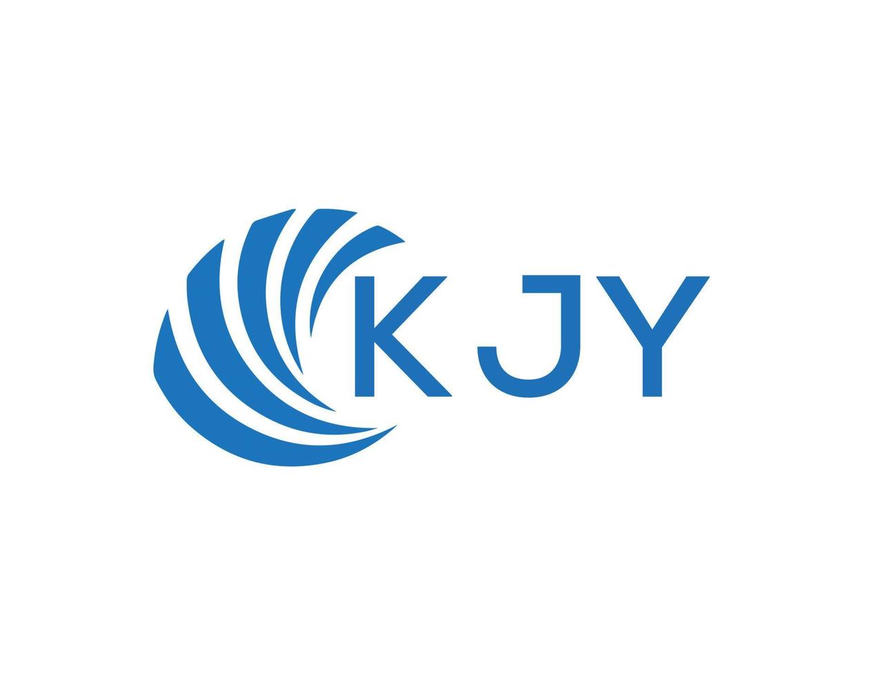 kjy abstrato o negócio crescimento logotipo Projeto em branco fundo. kjy criativo iniciais carta logotipo conceito. vetor