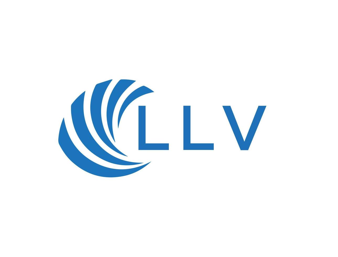 llv abstrato o negócio crescimento logotipo Projeto em branco fundo. llv criativo iniciais carta logotipo conceito. vetor