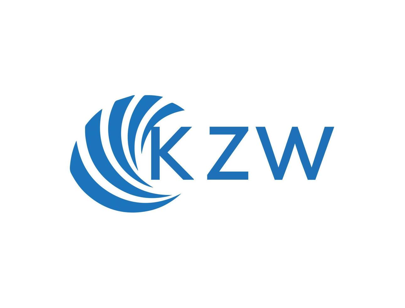 kzw abstrato o negócio crescimento logotipo Projeto em branco fundo. kzw criativo iniciais carta logotipo conceito. vetor