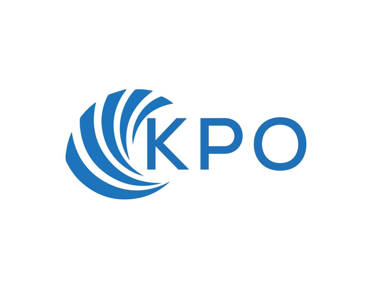 kpo abstrato o negócio crescimento logotipo Projeto em branco fundo. kpo criativo iniciais carta logotipo conceito. vetor