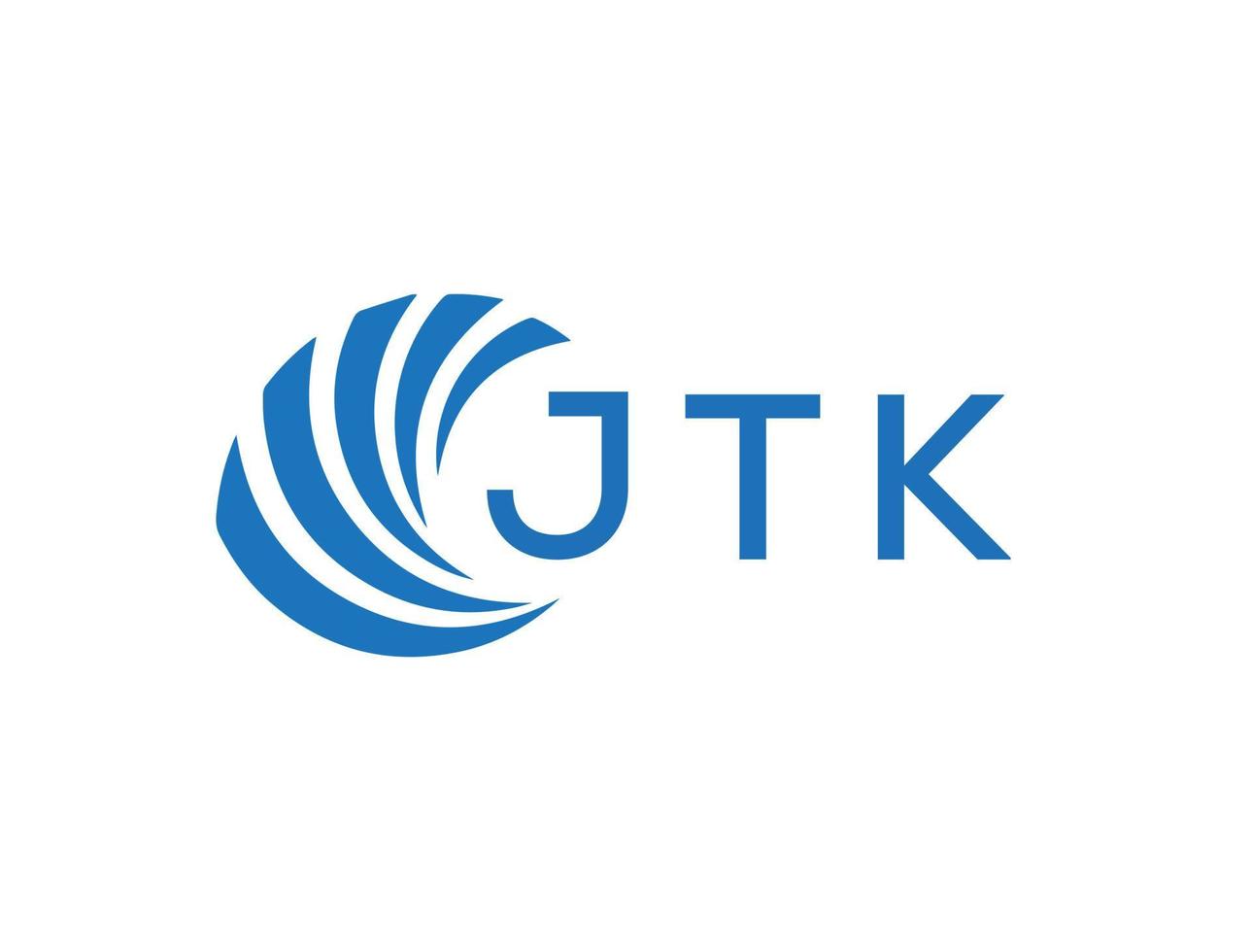 jtk abstrato o negócio crescimento logotipo Projeto em branco fundo. jtk criativo iniciais carta logotipo conceito. vetor