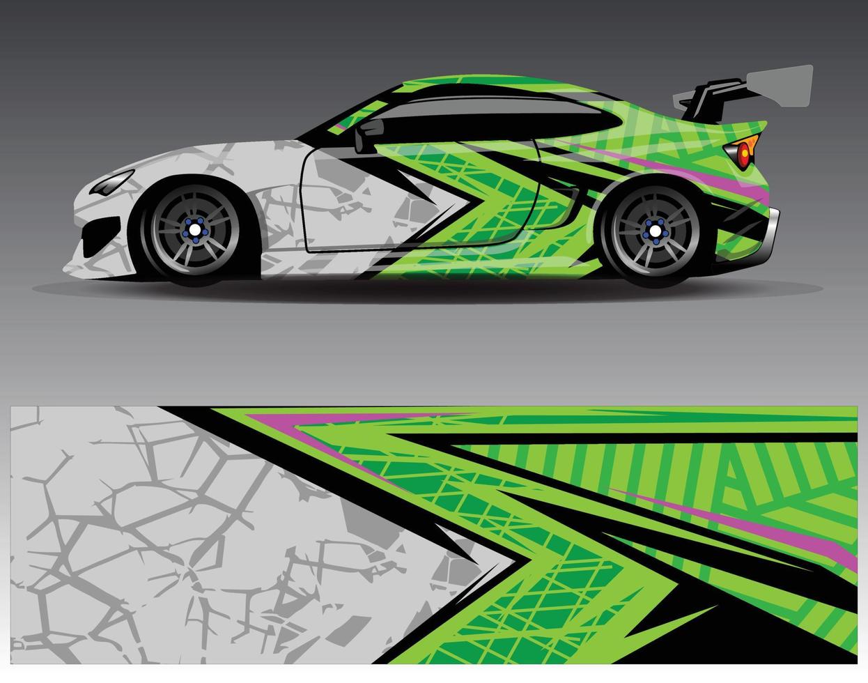 vetor de design de envoltório de carro. designs de kit de fundo de corrida de listras abstratas gráficas para aventura e libré de rali de carro de corrida de veículo envoltório