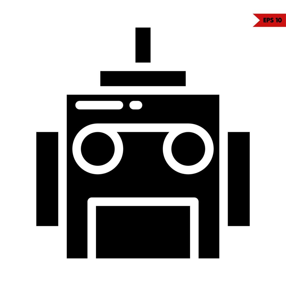ícone de glifo de robô vetor