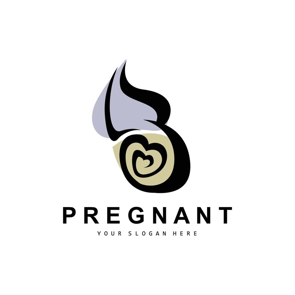 grávida logotipo, grávida mãe Cuidado projeto, vetor beleza grávida mãe e bebê, ícone modelo ilustração