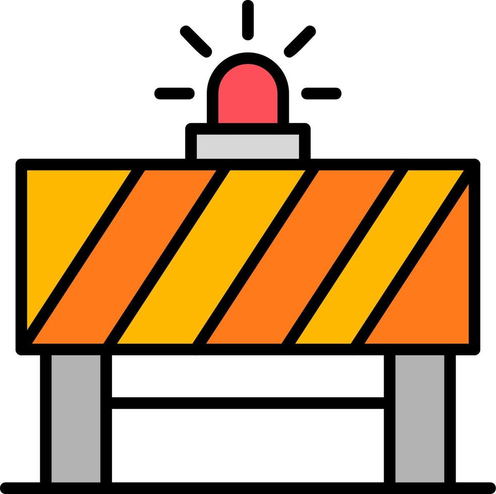 ícone de vetor de barreira de estrada