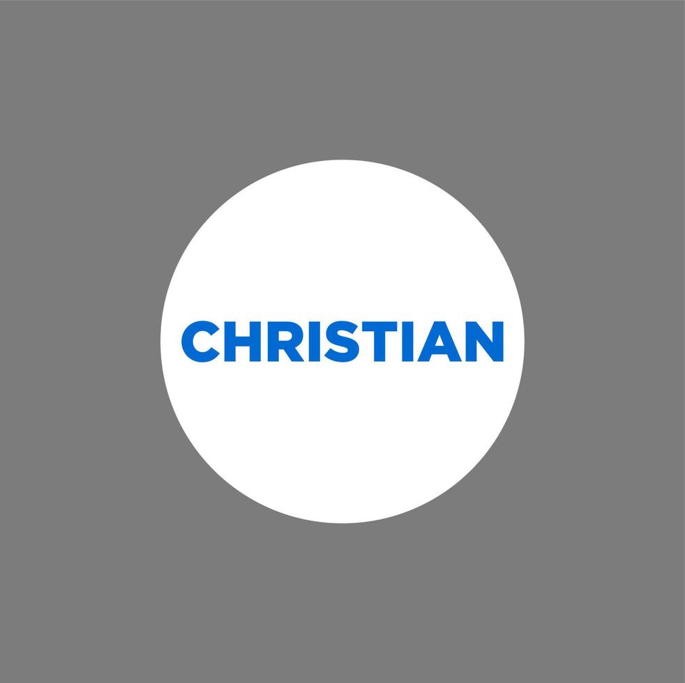 cristão escrito em branco volta ícone. vetor