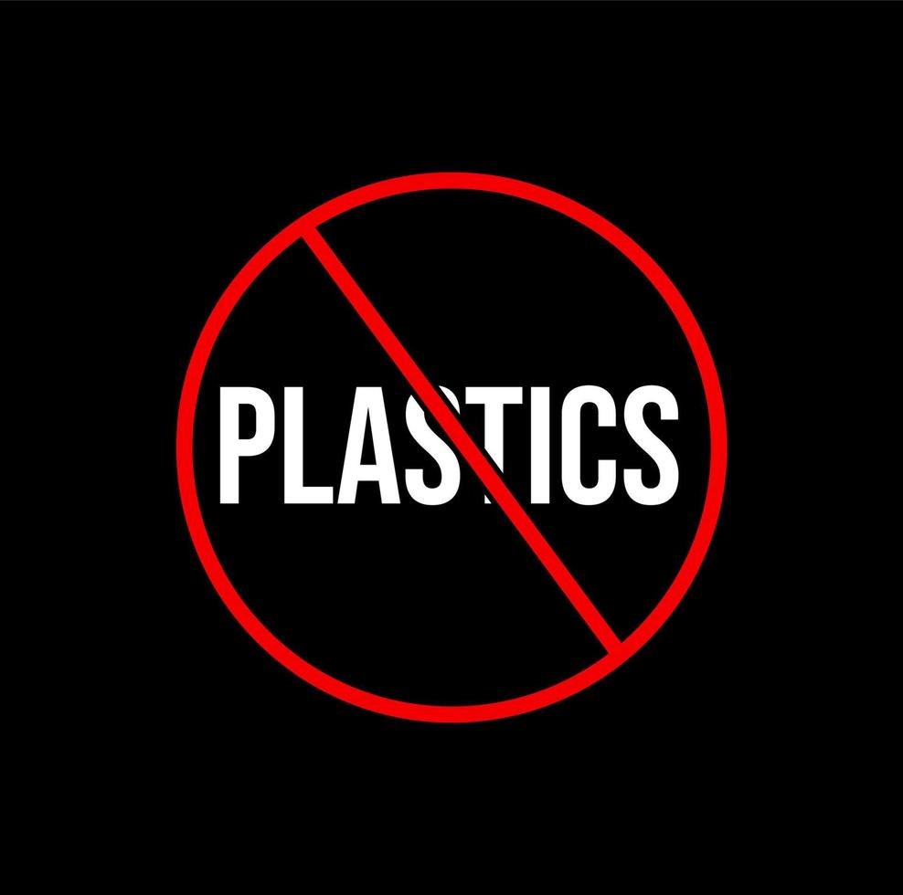 plásticos banido aqui vetor ícone. não plásticos ícone.