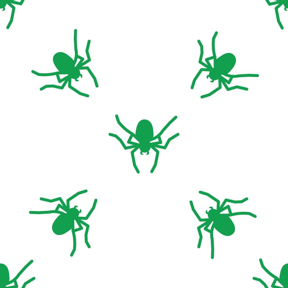 padrão sem emenda de vetor de aranha em um fundo branco. impressão de padrão de inseto em têxteis, papel, tema de papel de embrulho