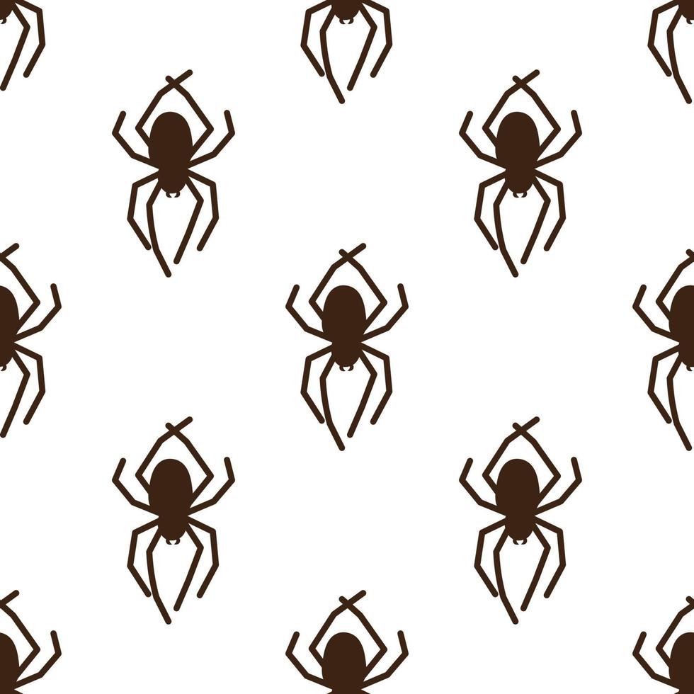 padrão sem emenda de vetor de aranha em um fundo branco. impressão de padrão de inseto em têxteis, papel, tema de papel de embrulho