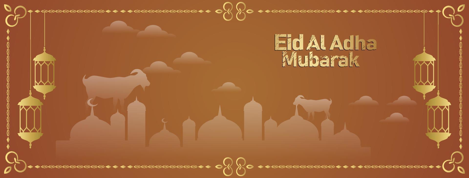 árabe islâmico elegante luxo fundo para eid Mubarak vetor