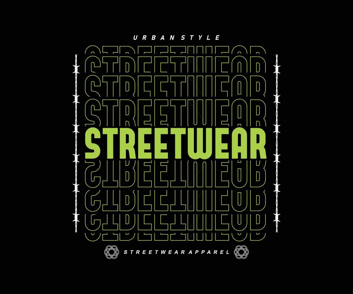 pôster futurista de streetwear com design gráfico estético para camiseta street wear e estilo urbano vetor