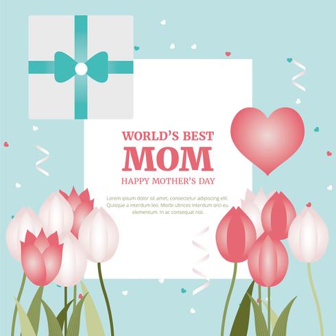 Vector Design de cartão de dia das mães