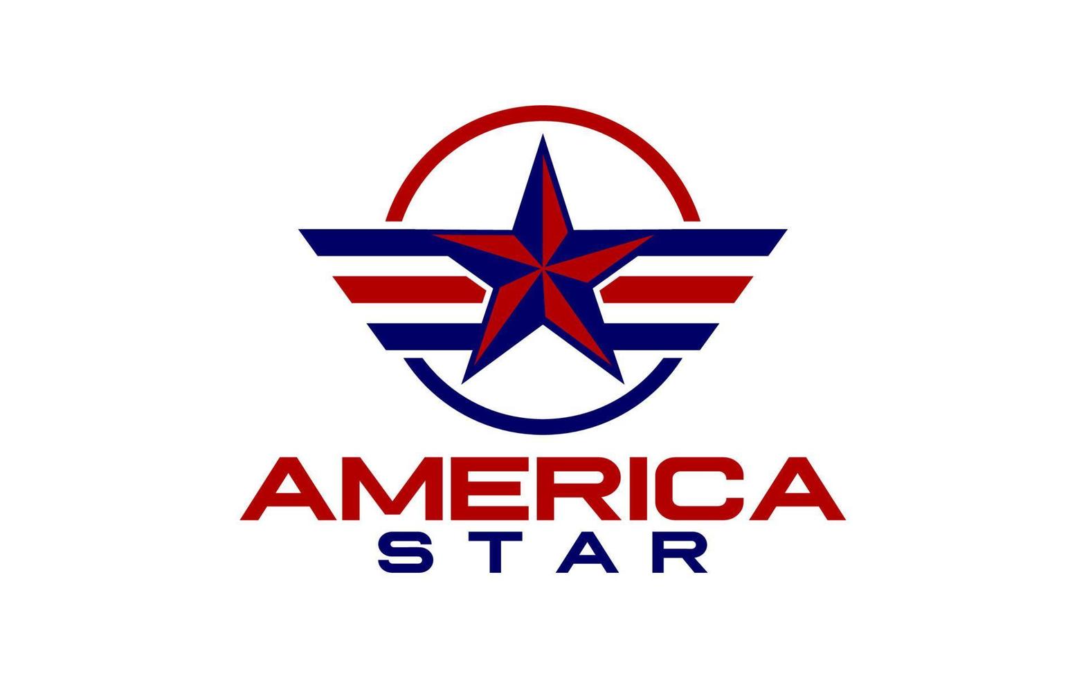 Estrela com asas logotipo Projeto modelo vetor