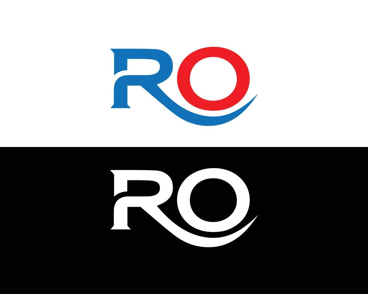 inicial ro carta logotipo e ícone moderno Projeto vetor modelo.