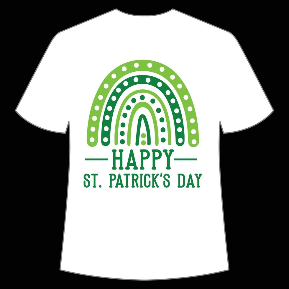 feliz st. patrick's dia camisa impressão modelo, por sorte encantos, irlandês, todos tem uma pequeno sorte tipografia Projeto vetor