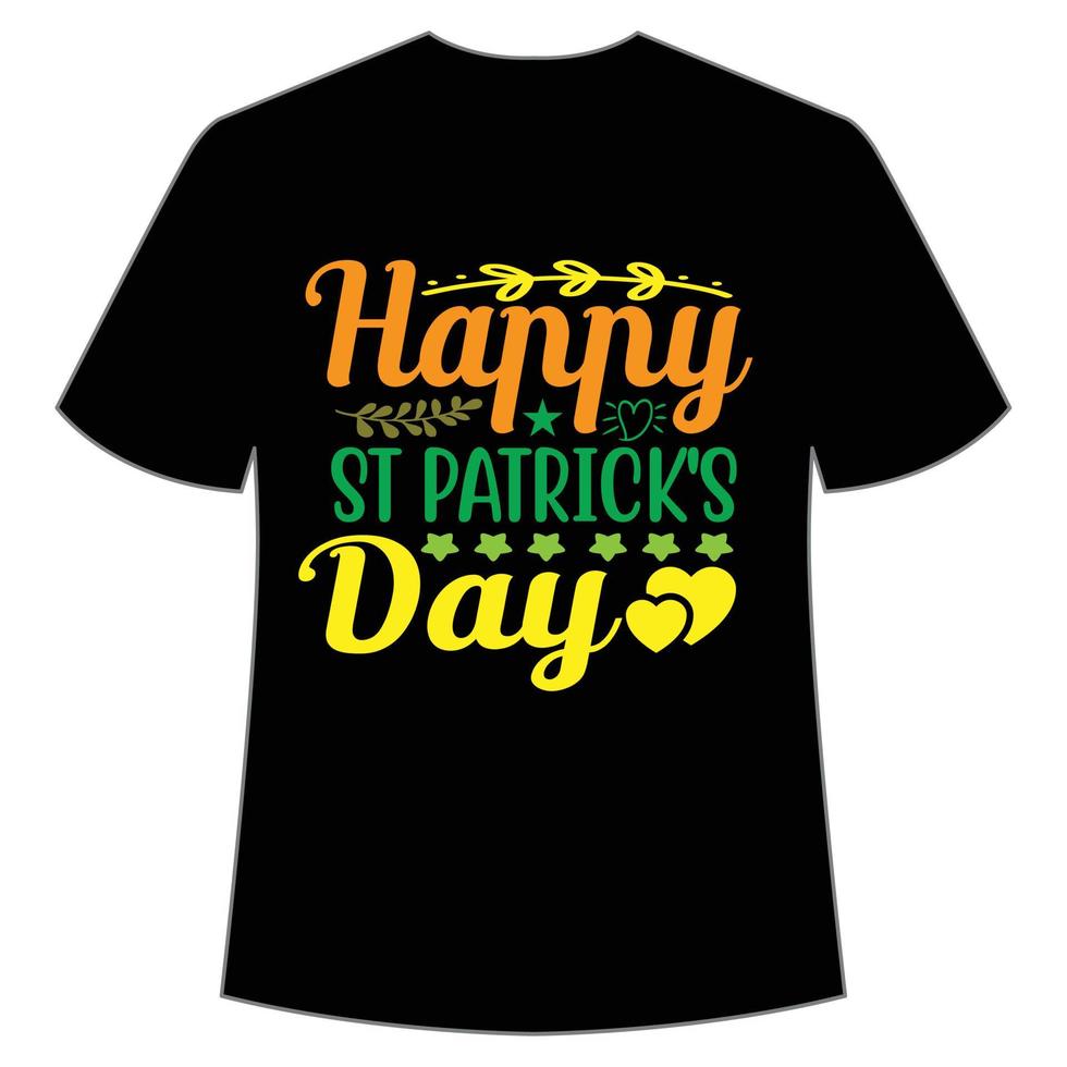 feliz st patrick's dia camisa impressão modelo, por sorte encantos, irlandês, todos tem uma pequeno sorte tipografia Projeto vetor