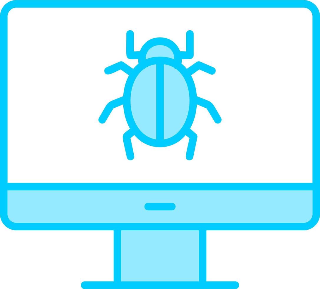 ícone de vetor de vírus de computador