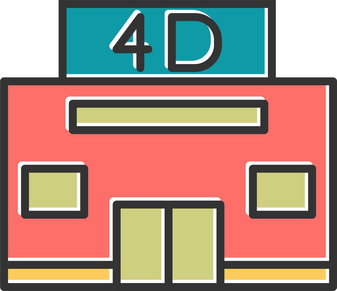 4d cinema vetor ícone