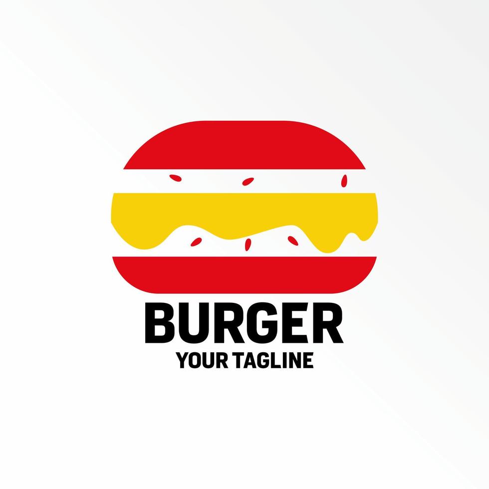 simples e único hambúrguer, queijo e pão imagem gráfico ícone logotipo Projeto abstrato conceito vetor estoque. pode estar usava Como uma símbolo relacionado para Comida ou lixo