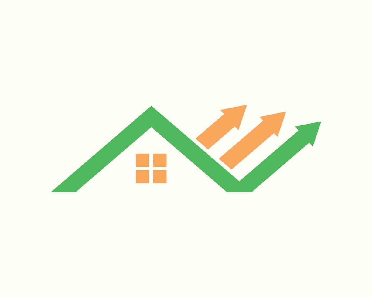criativo crescimento casa logotipo Projeto para seu o negócio vetor