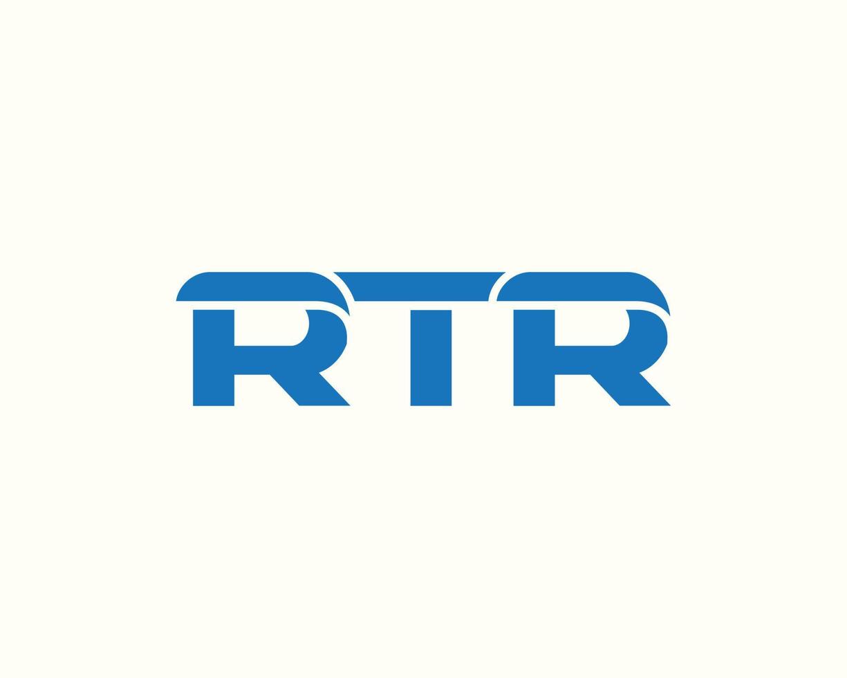 combinação rtr carta logotipo ilustração vetor