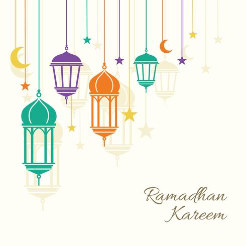 Fundo de Ramadhan Kareem vetor