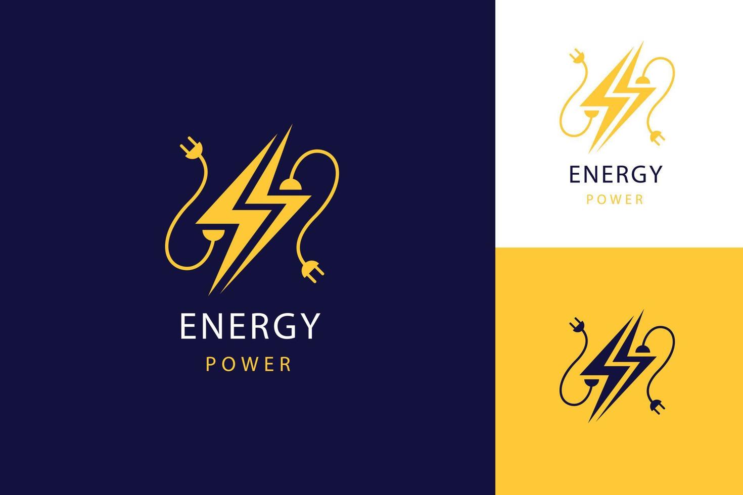 gradiente plano Projeto energia logotipo modelo vetor