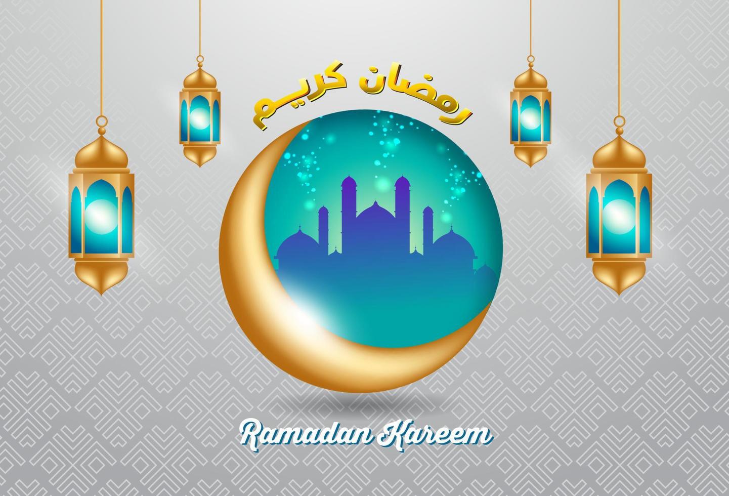 Ramadã kareem Projeto. em cor fundo para piedosos mês Ramadã celebração. caligrafia significar Ramadã kareem vetor