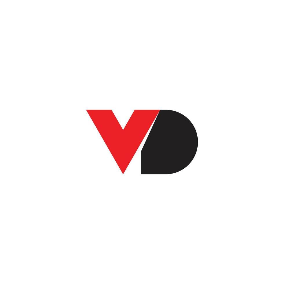 carta vd simples colorida geométrico conectar logotipo vetor
