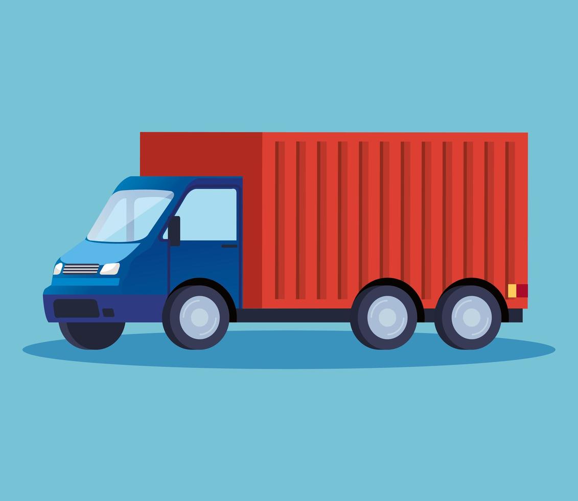 ícone de veículo de serviço de entrega de caminhão vetor