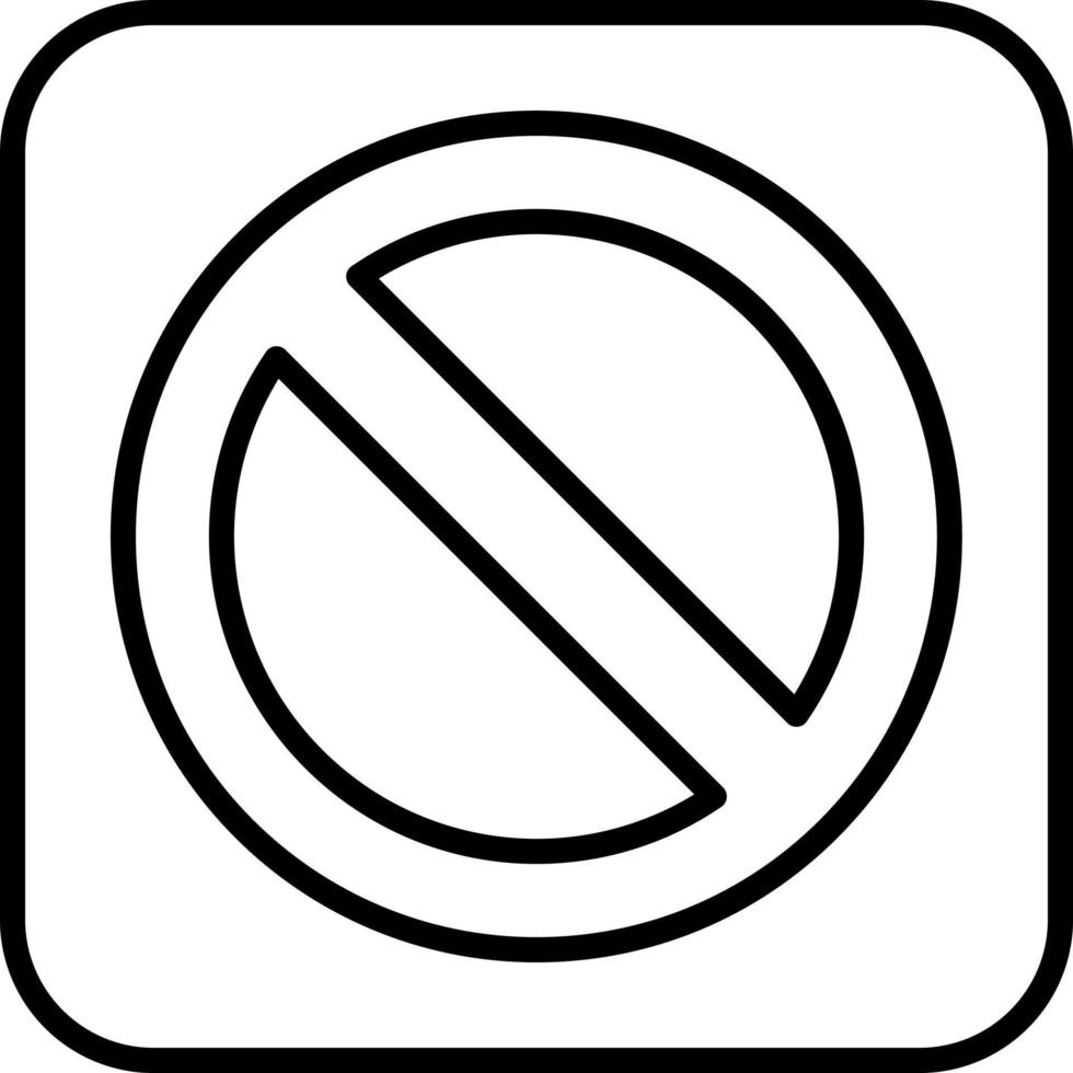 ícone de vetor de proibição