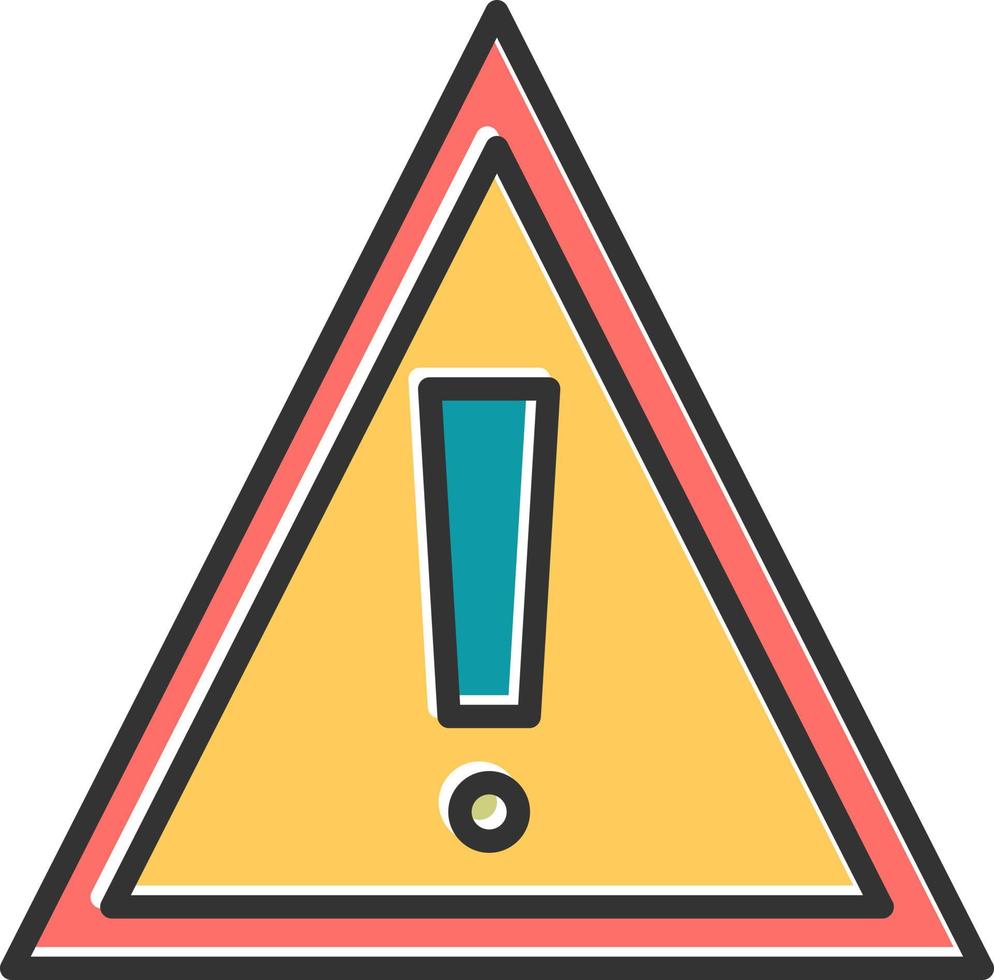 ícone de vetor de aviso