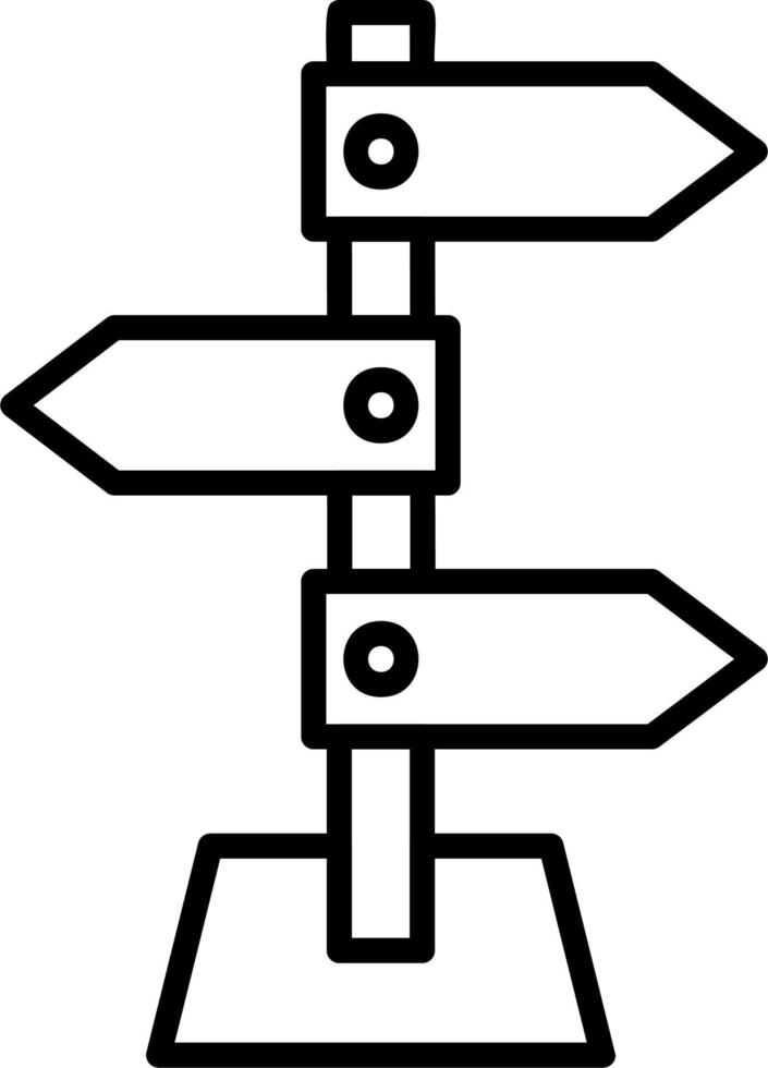 ícone de vetor de sinal direcional