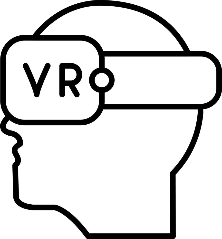 ícone de vetor de óculos de realidade virtual