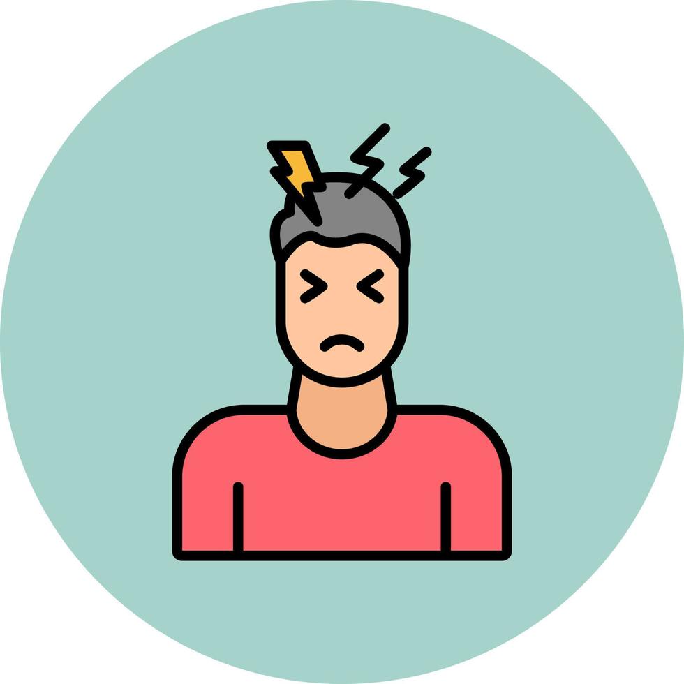 ícone de vetor de dor de cabeça