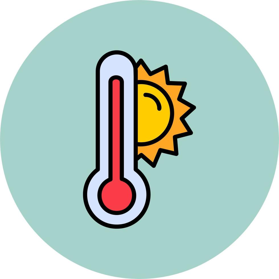 ícone de vetor de alta temperatura