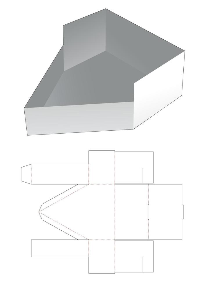 molde de corte de molde de bandeja de borda de nível diferente vetor