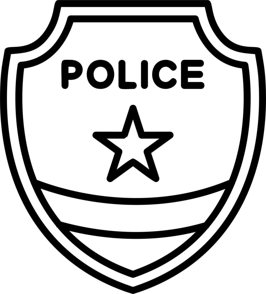 ícone do vetor distintivo da polícia