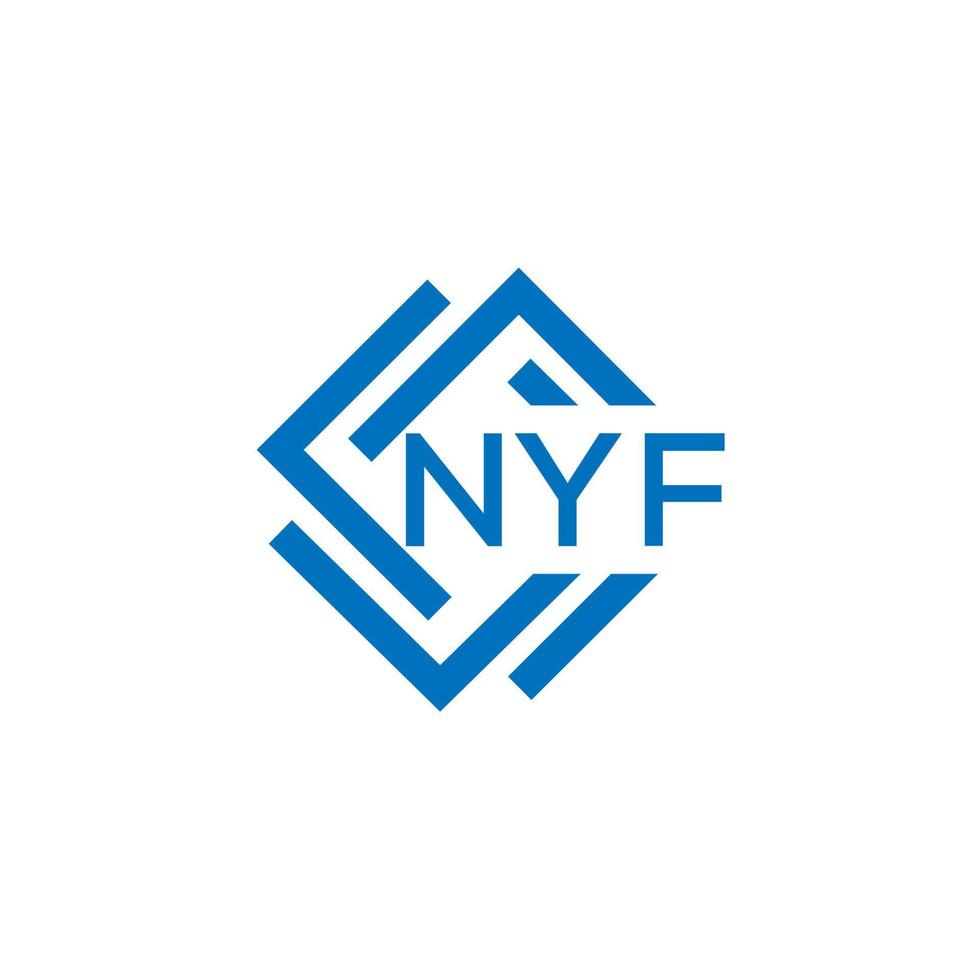 nyf carta logotipo Projeto em branco fundo. nyf criativo círculo carta logotipo conceito. nyf carta Projeto. vetor