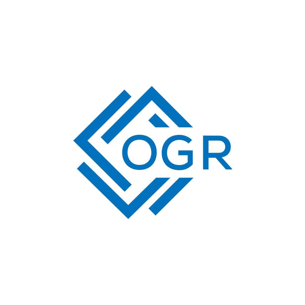 ogr carta logotipo Projeto em branco fundo. ogr criativo círculo carta logotipo conceito. ogr carta Projeto. vetor