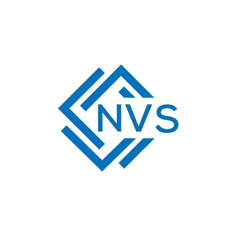 nvs carta logotipo Projeto em branco fundo. nvs criativo círculo carta logotipo conceito. nvs carta Projeto. vetor