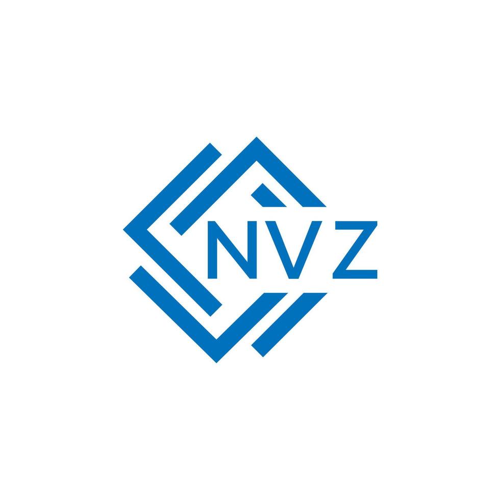 nvz criativo círculo carta logotipo conceito. nvz carta design.nvz carta logotipo Projeto em branco fundo. nvz criativo círculo carta logotipo conceito. nvz carta Projeto. vetor