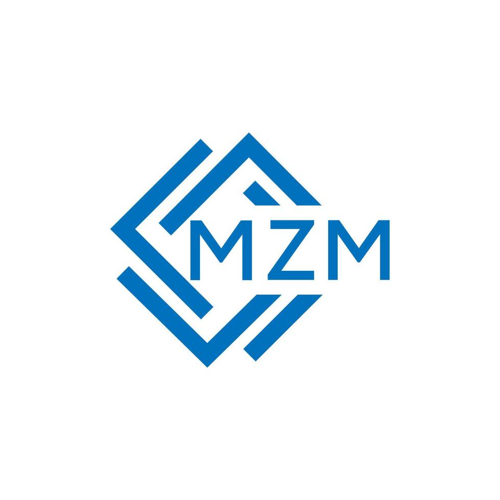 mzm carta logotipo Projeto em branco fundo. mzm criativo círculo carta logotipo conceito. mzm carta Projeto. vetor