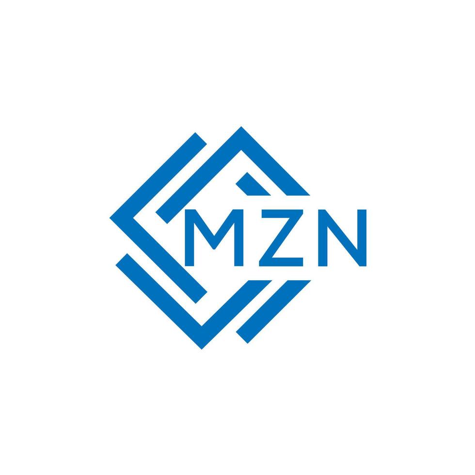 mzn carta logotipo Projeto em branco fundo. mzn criativo círculo carta logotipo conceito. mzn carta Projeto. vetor