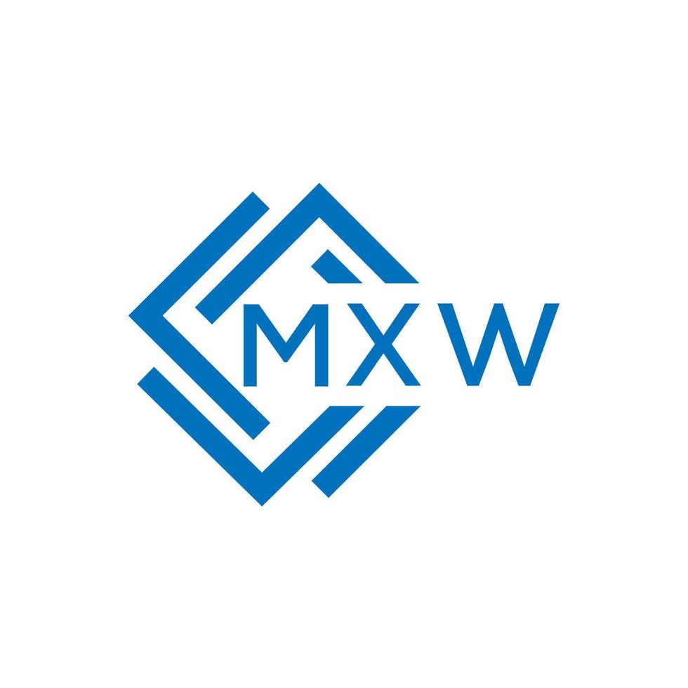 mxw carta logotipo Projeto em branco fundo. mxw criativo círculo carta logotipo conceito. mxw carta Projeto. vetor