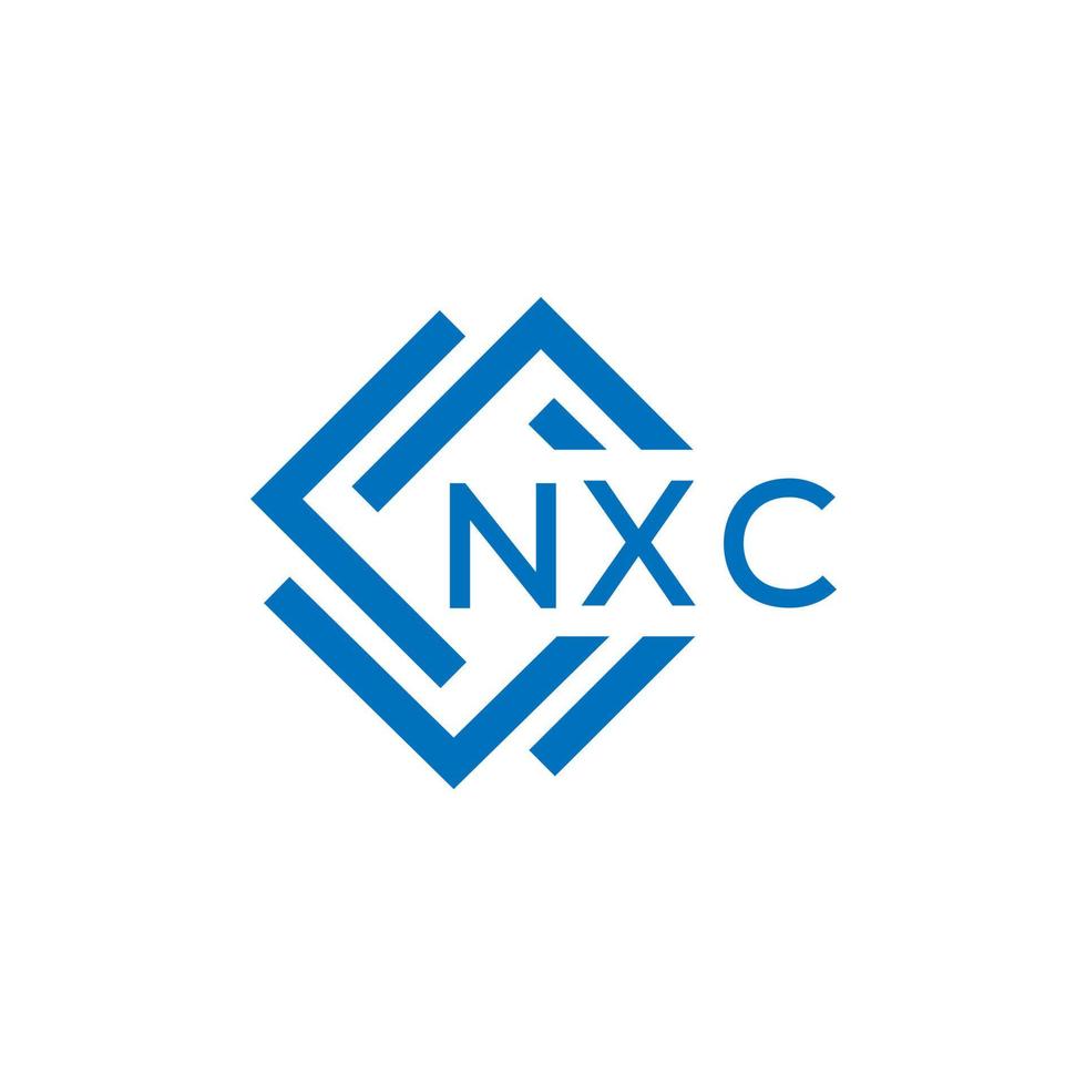 nxc carta logotipo Projeto em branco fundo. nxc criativo círculo carta logotipo conceito. nxc carta Projeto. vetor