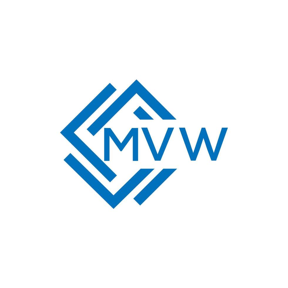 mvw carta logotipo Projeto em branco fundo. mvw criativo círculo carta logotipo conceito. mvw carta Projeto. vetor